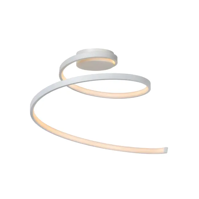 Lampa sufitowa Maxence w białym kolorze z oświetleniem LED w kształcie spirali