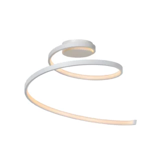 Lampa sufitowa LED Maxence w kształcie białej spirali