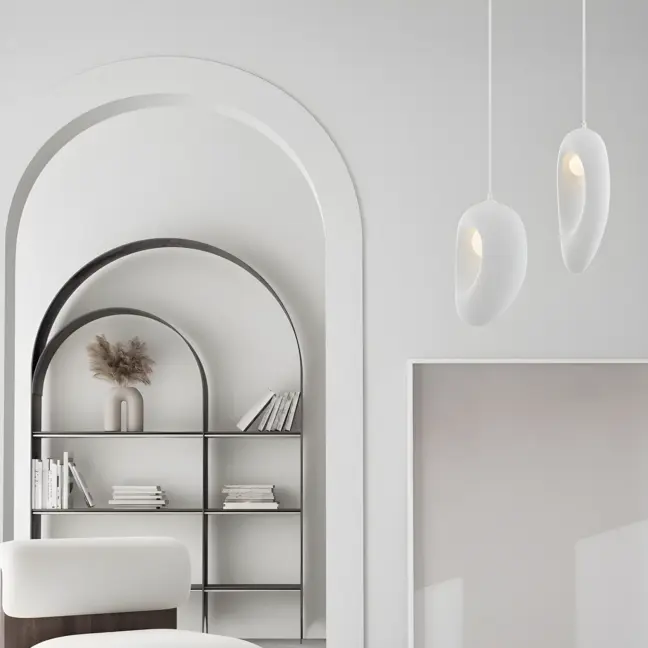 Designerska lampa wisząca Cluora 20 w kolorze białym