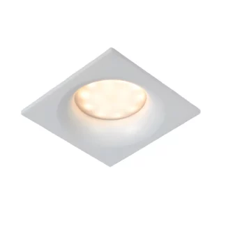 Kwadratowa oprawa łazienkowa Ziva w kolorze białym, aluminium, odporność IP44