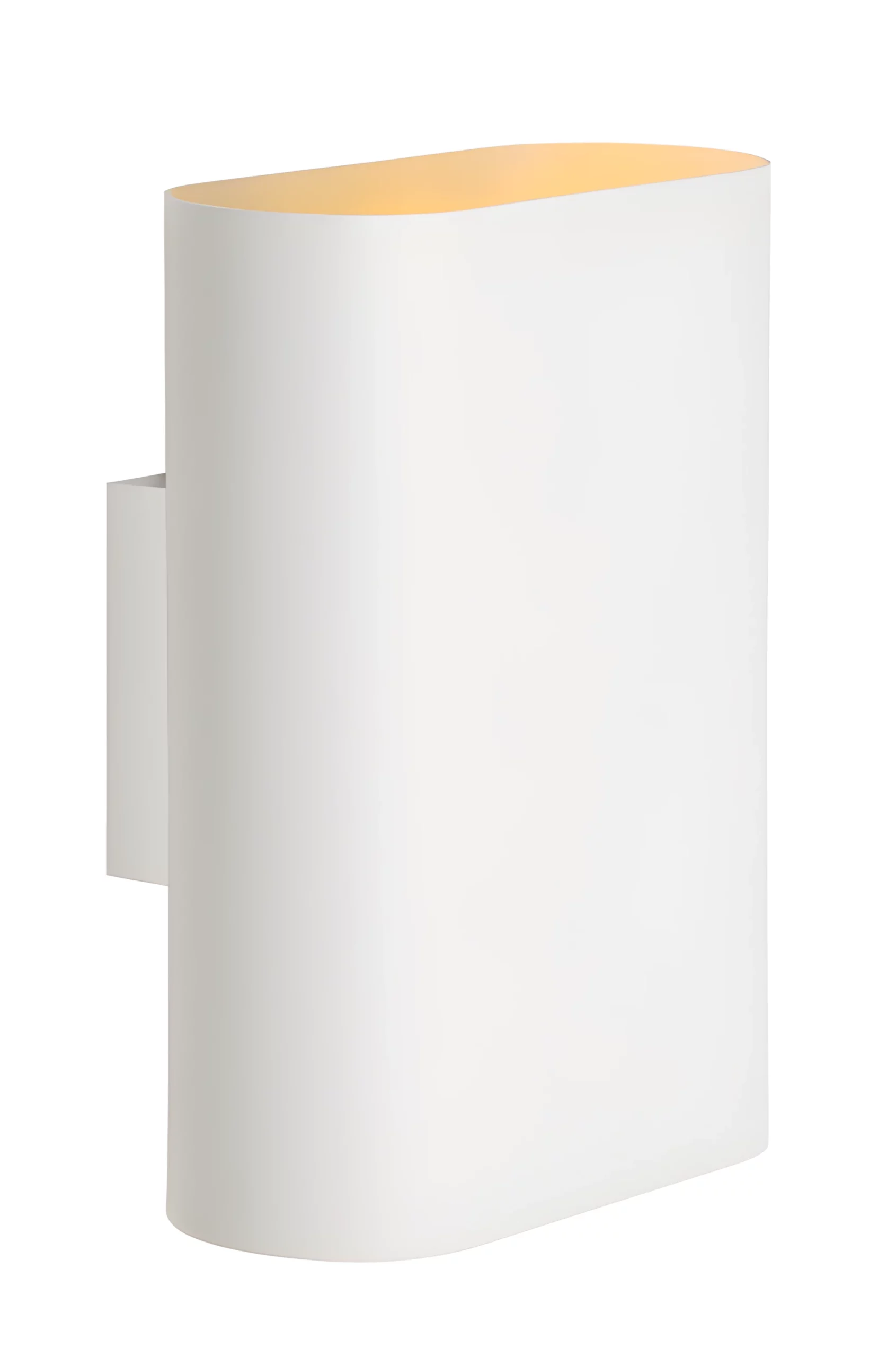 Płaski kinkiet Ovalis w białym kolorze do korytarza o owalnym kształcie