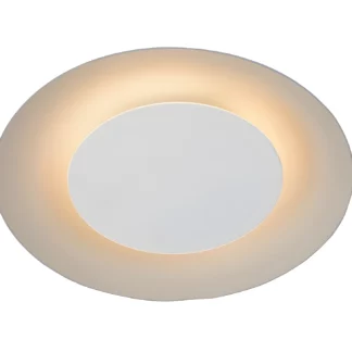 Plafon LED Foskal 22 w białym kolorze z odbitym światłem do przedpokoju