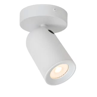 Nowoczesny biały reflektor Punch z możliwością regulacji