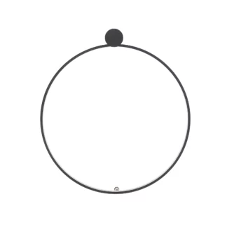 Kinkiet LED Circolo M z czarnym podświetlanym pierścieniem, światło 4000K