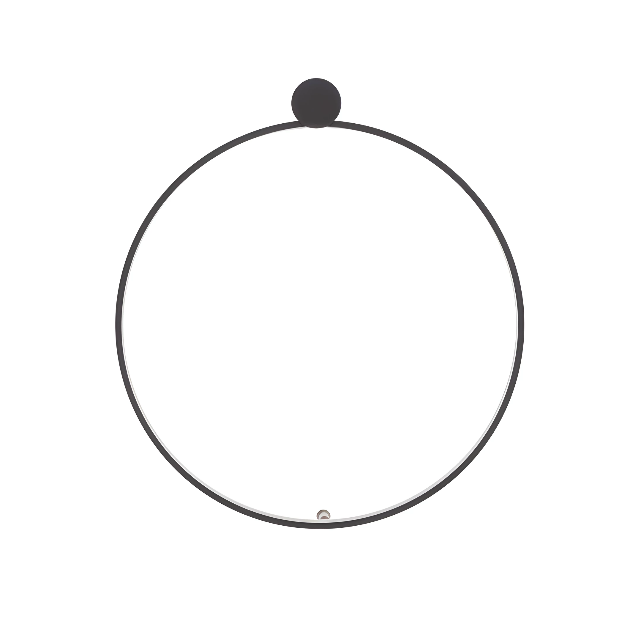 Kinkiet LED Circolo M z czarnym podświetlanym pierścieniem, światło 4000K