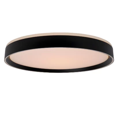 Plafon LED Nuria 50 w kolorze czarnym, płaski, 36W, barwa ciepła 2700K