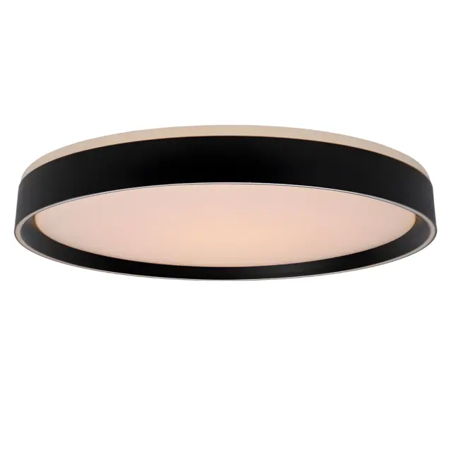 Plafon LED Nuria 50 w kolorze czarnym, płaski, 36W, barwa ciepła 2700K