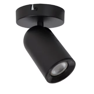 Ruchomy reflektor sufitowy Punch w kolorze czarnym