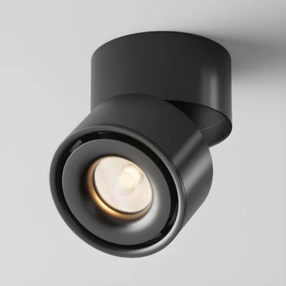 Reflektor sufitowy LED Yin w kolorze czarnym – regulowany kierunek światła