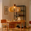 Wisząca lampa Hazo 65 cm z drewna w stylu skandynawskim