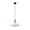 Stylowa lampa wisząca Singala w owalnym kształcie z opalowym kloszem