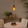 Klasyczna lampa wisząca Ilona z eleganckiego szkła