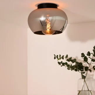 Stylowy plafon Judi z przyciemnianego szkła