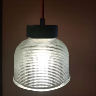 Lampa wisząca ze szkła ryflowanego Liverpool