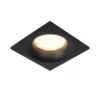 Czarne aluminiowe oczko sufitowe Ziva kwadratowe IP44