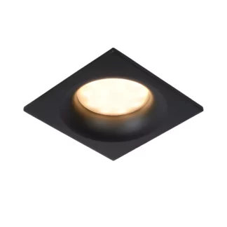 Czarne aluminiowe oczko sufitowe Ziva kwadratowe IP44