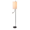 Stojąca lampa LED do czytania Magic z beżowym lnianym kloszem