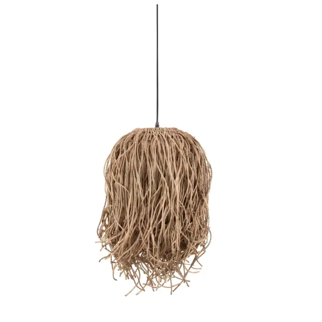 Zwieszana lampa Maroya w boho stylu z plecionej trawy