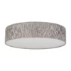 Beżowa lampa sufitowa z lnu Rondo o dużej średnicy 78 cm