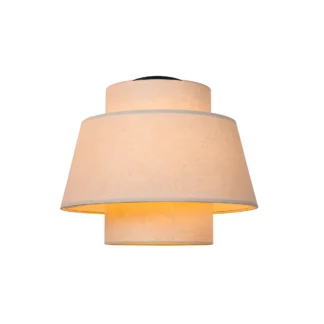 Plafon Tribute z beżowym materiałowym kloszem