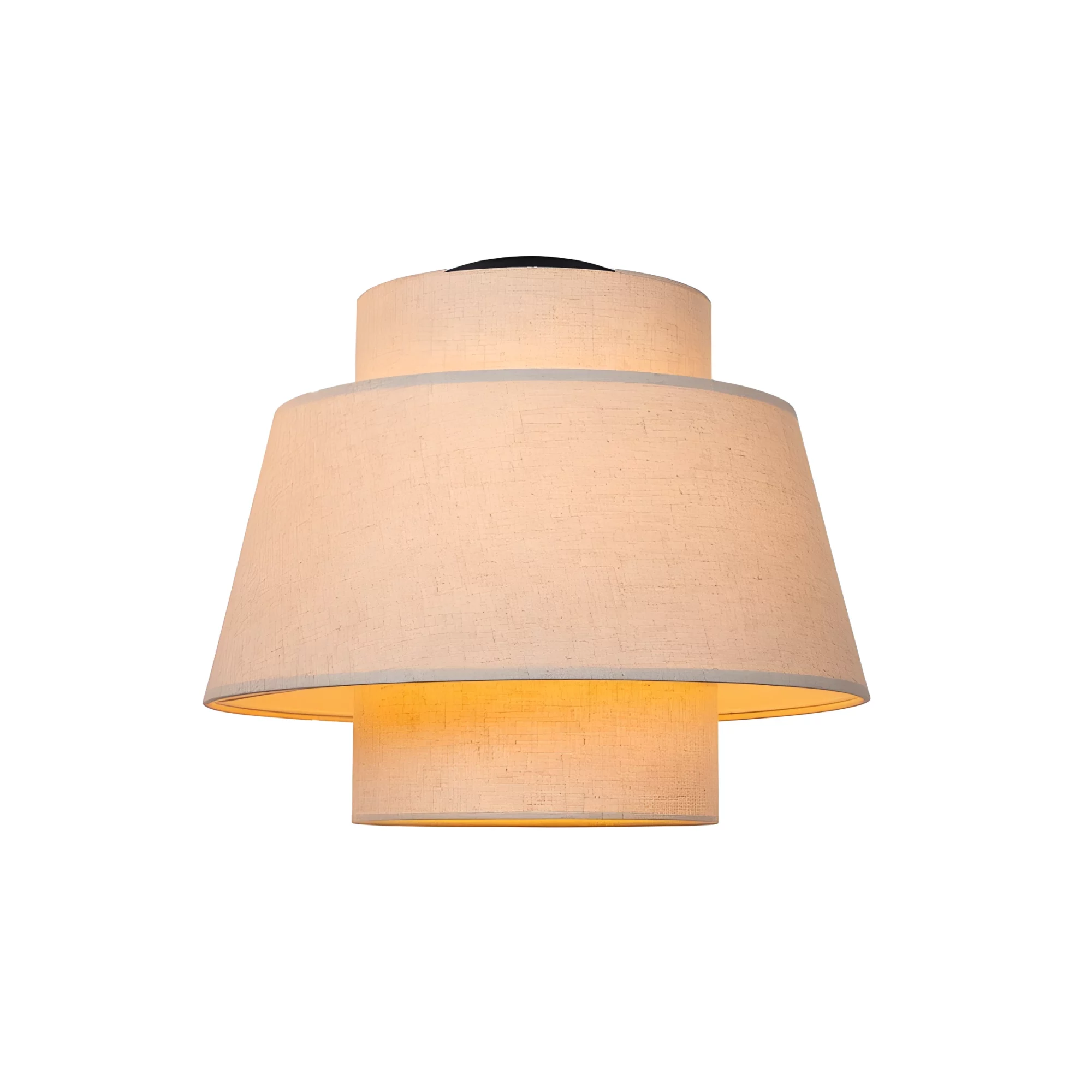 Plafon Tribute z beżowym materiałowym kloszem