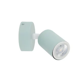 Kinkiet Livia w kolorze miętowym z regulowanym kloszem