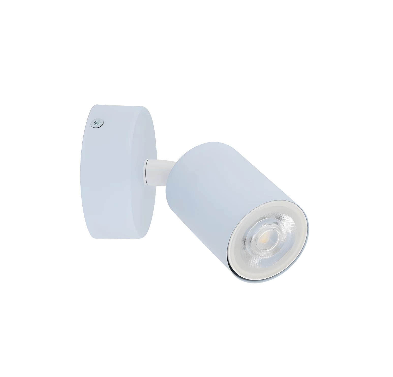 Pastelowoniebieski kinkiet Livia z regulowanym kloszem