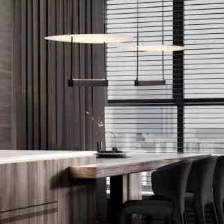 Lampa wisząca Sfumato 45 z odbitym światłem – nowoczesne oświetlenie nad stół