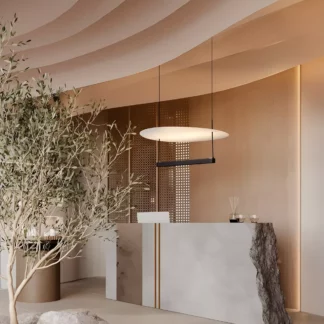 Lampa wisząca Sfumato 60 w nowoczesnym stylu z odbitym światłem