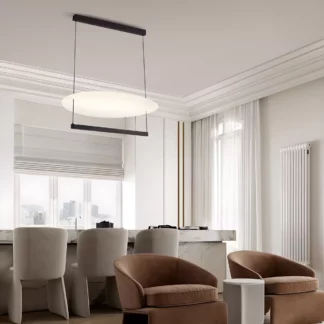 Czarna lampa sufitowa Sfumato 85 w nowoczesnym stylu do salonu