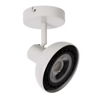 Reflektor Sensas w nowoczesnym stylu, biały i regulowany