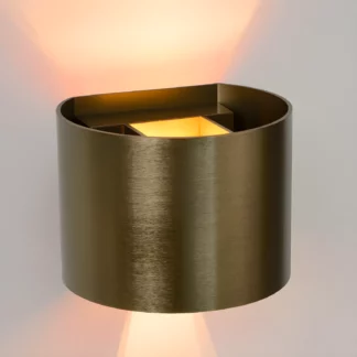 Kinkiet XIO w stylu nowoczesnym, kształt kwadratowy, kolor antyczny brąz