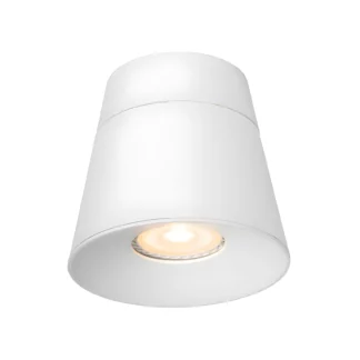 Biały sufitowy reflektor Trigono w nowoczesnym stylu