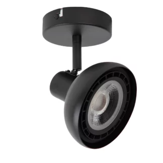 Czarny reflektor sufitowy Sensas w nowoczesnym stylu