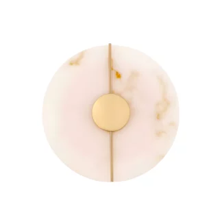 Szklany kinkiet Lunalith w kształcie złotego okręgu