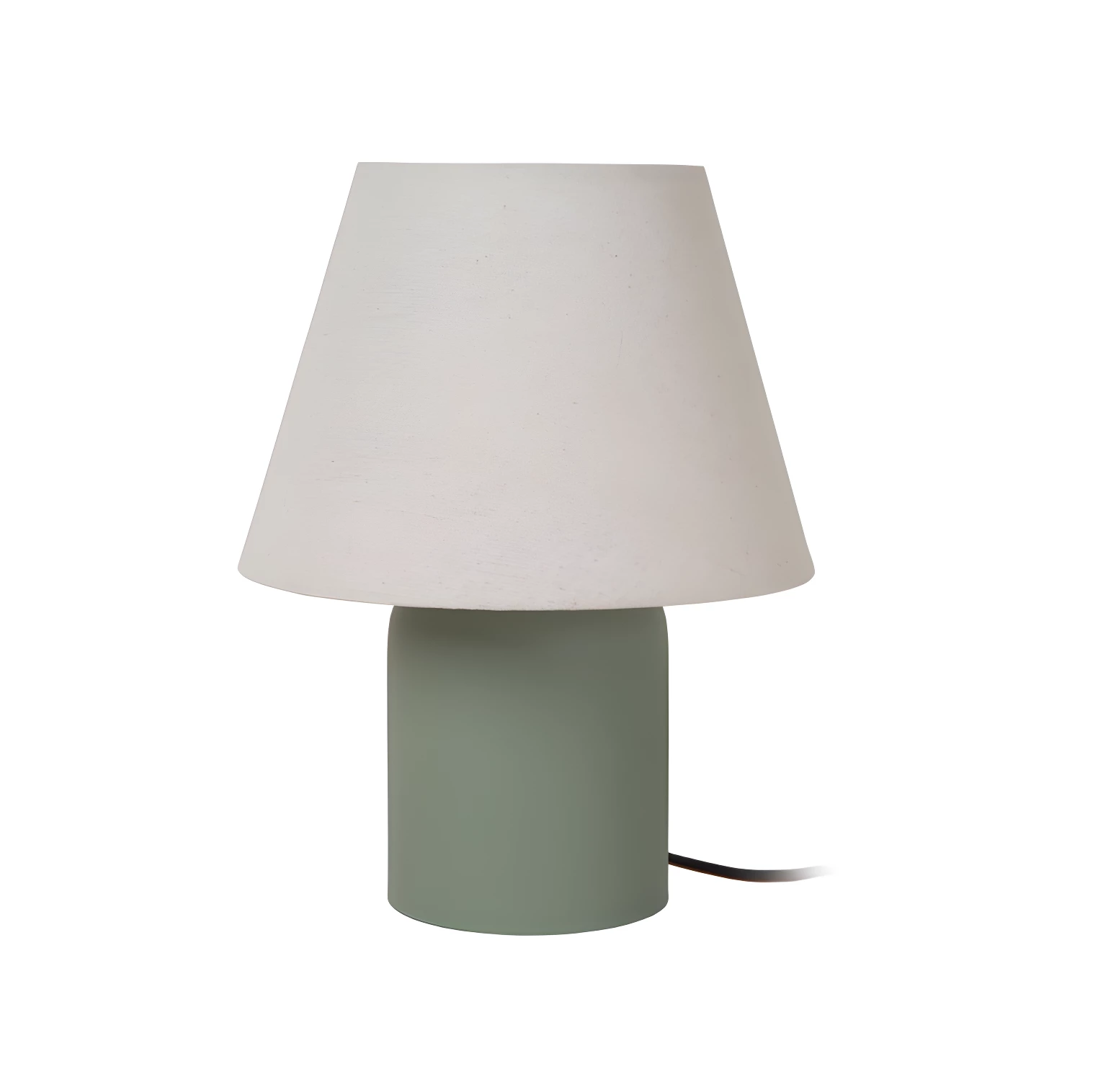 Lampka nocna Macia w kolorze oliwkowym z lnianym kloszem