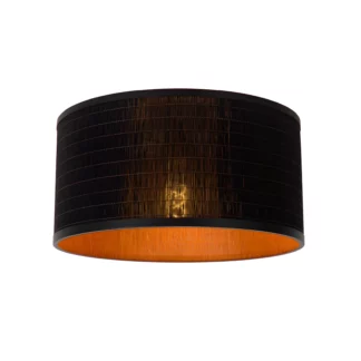 Nowoczesny plafon z matowego czarnego bambusa Tagalog o średnicy 40 cm