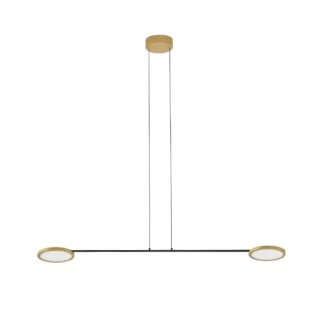 Lampa sufitowa Vialto 2 w formie płaskich złotych dysków LED