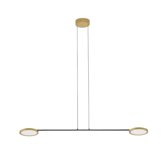 Lampa sufitowa Vialto 2 w formie płaskich złotych dysków LED