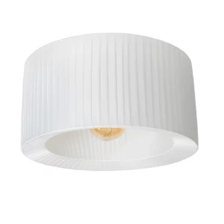 Plafon sufitowy Fold z białym plisowanym abażurem