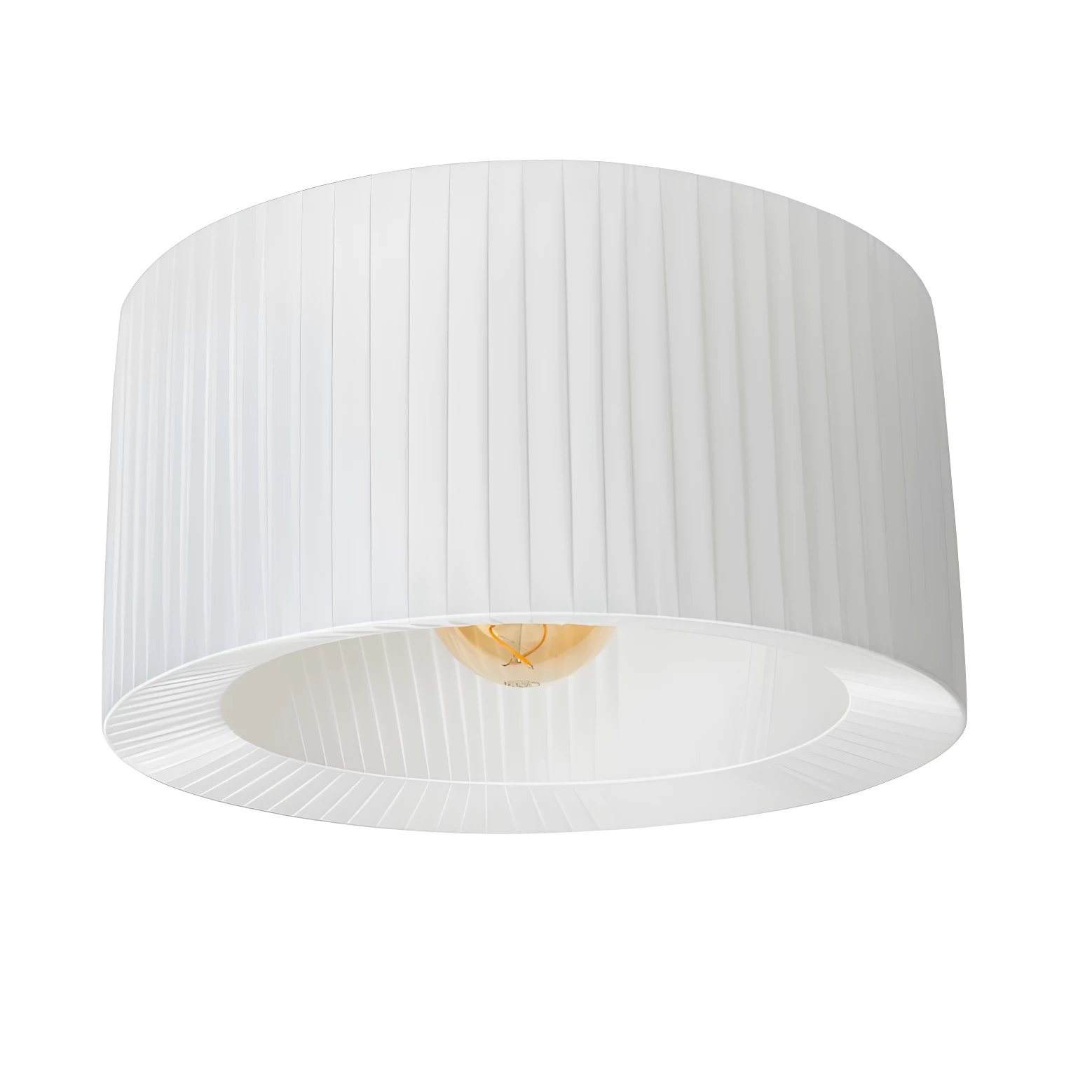 Plafon sufitowy Fold z białym plisowanym abażurem