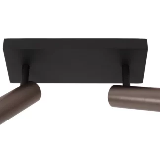 Reflektor Grado z dwiema brązowymi tubami na czarnej podstawie