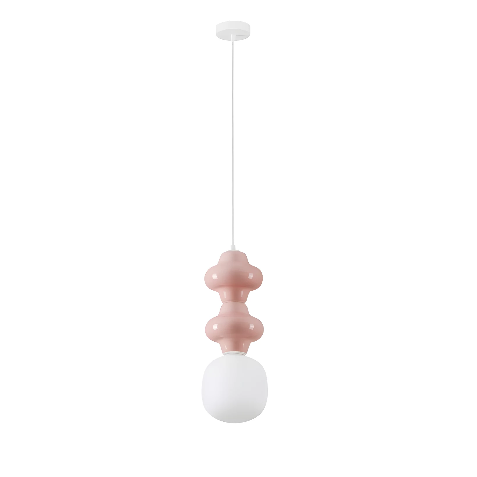 Lampa wisząca Colorella 2 w różowym, pastelowym odcieniu ceramiki