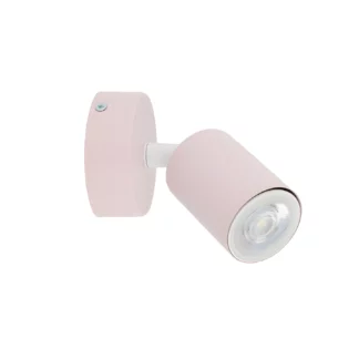 Dziecięcy kinkiet Livia w różowym pastelowym odcieniu z możliwością regulacji położenia