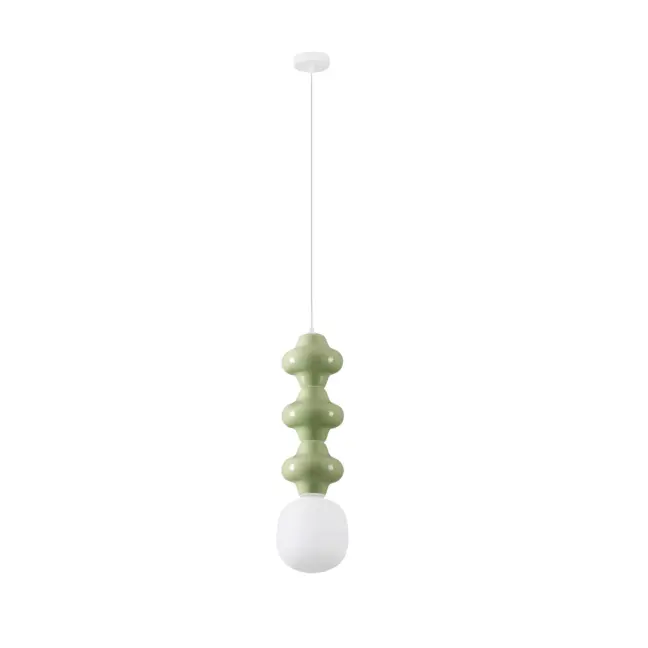 Wisząca lampa Colorella 3 w kolorze zielonym – ceramiczna, idealna nad stół