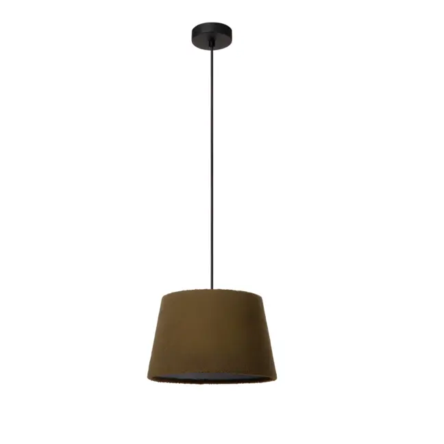 Włochata wisząca lampa z zielonej bawełny Woolly