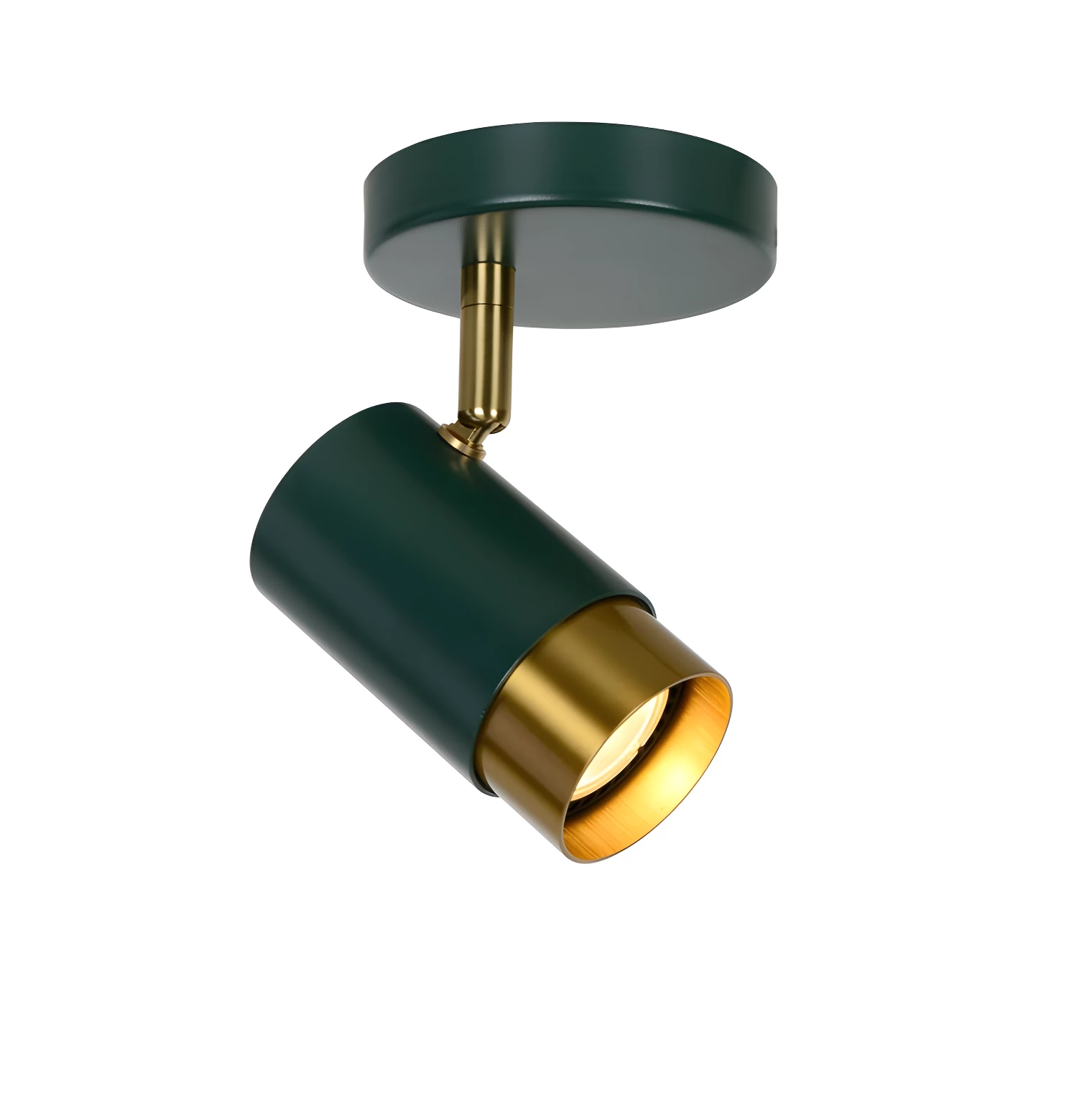 Ruchomy reflektor Floris w kolorze zielono-złotym do montażu sufitowego