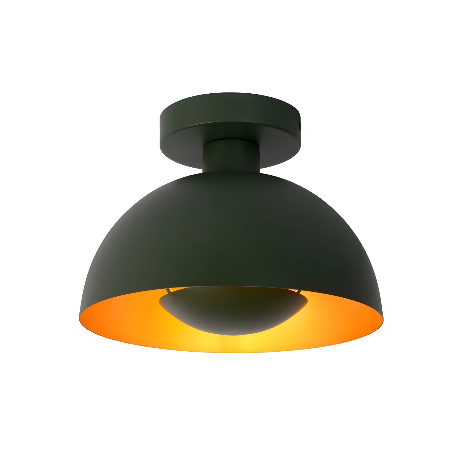 Nowoczesny zielony plafon sufitowy Siemon do przedpokoju