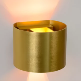 Nowoczesny kinkiet XIO w złotym wykończeniu – ozdobne oświetlenie