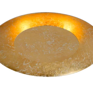 Dekoracyjny plafon Foskal LED 35 w złotym wykończeniu z efektem światła odbitego
